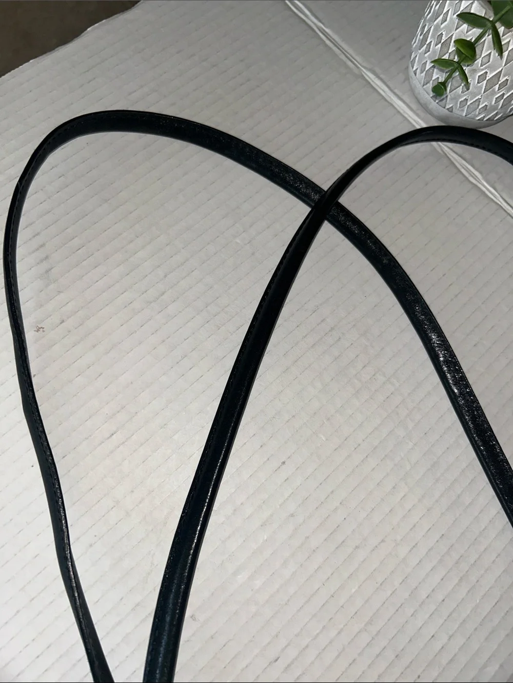 Monsac Black Leather Shoulder Tote with Logo Charm